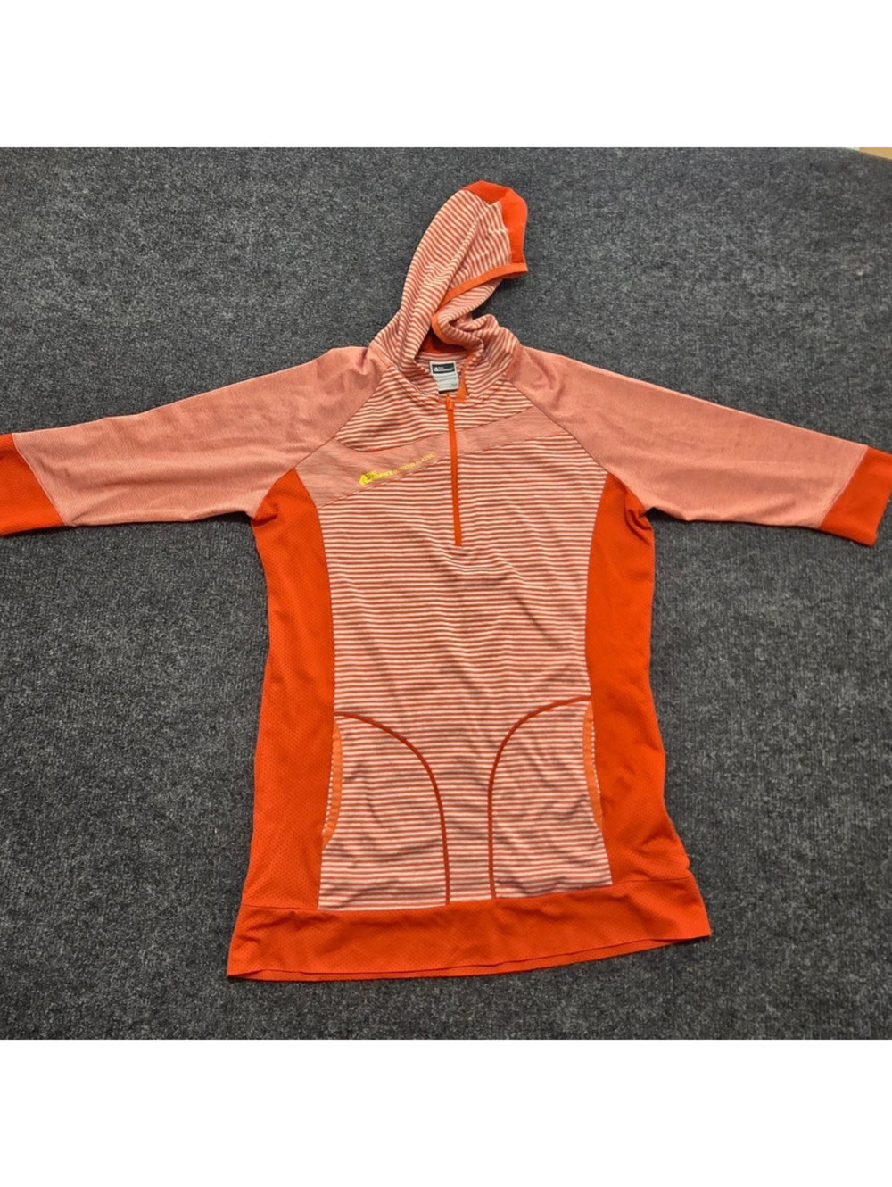 The Redface Korean Outdoor Hoodie Womens Small 90 Orange Striped Trail Running